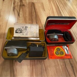 Vintage Norelco Tripleheader VIP Electric Shaver collectible set